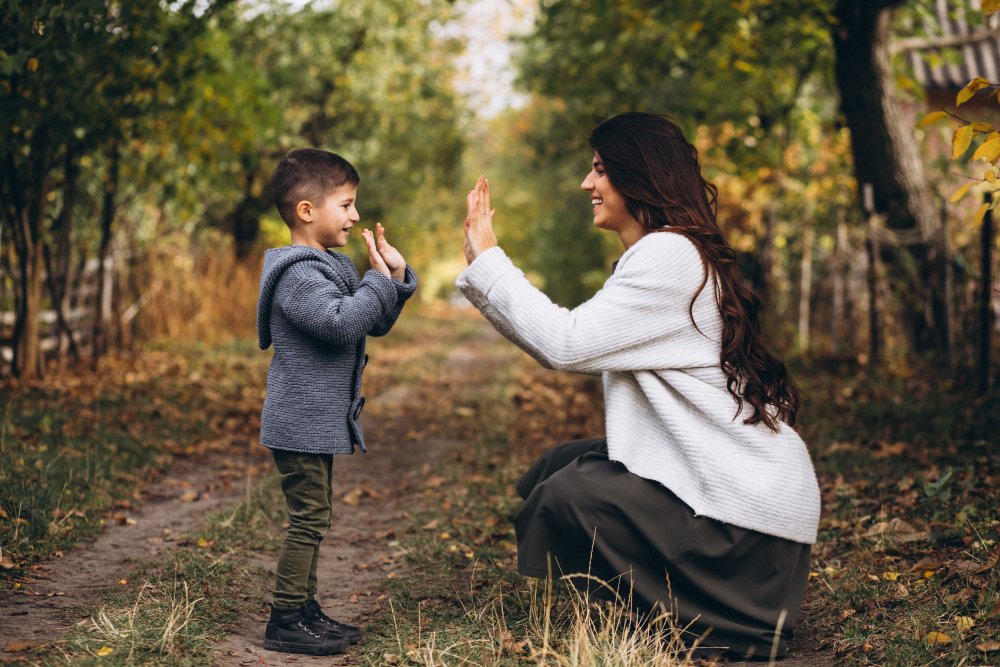 A mother celebrating a small victory with her son after her child was diagnosed with ADHD.